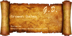 Gromen Dalma névjegykártya